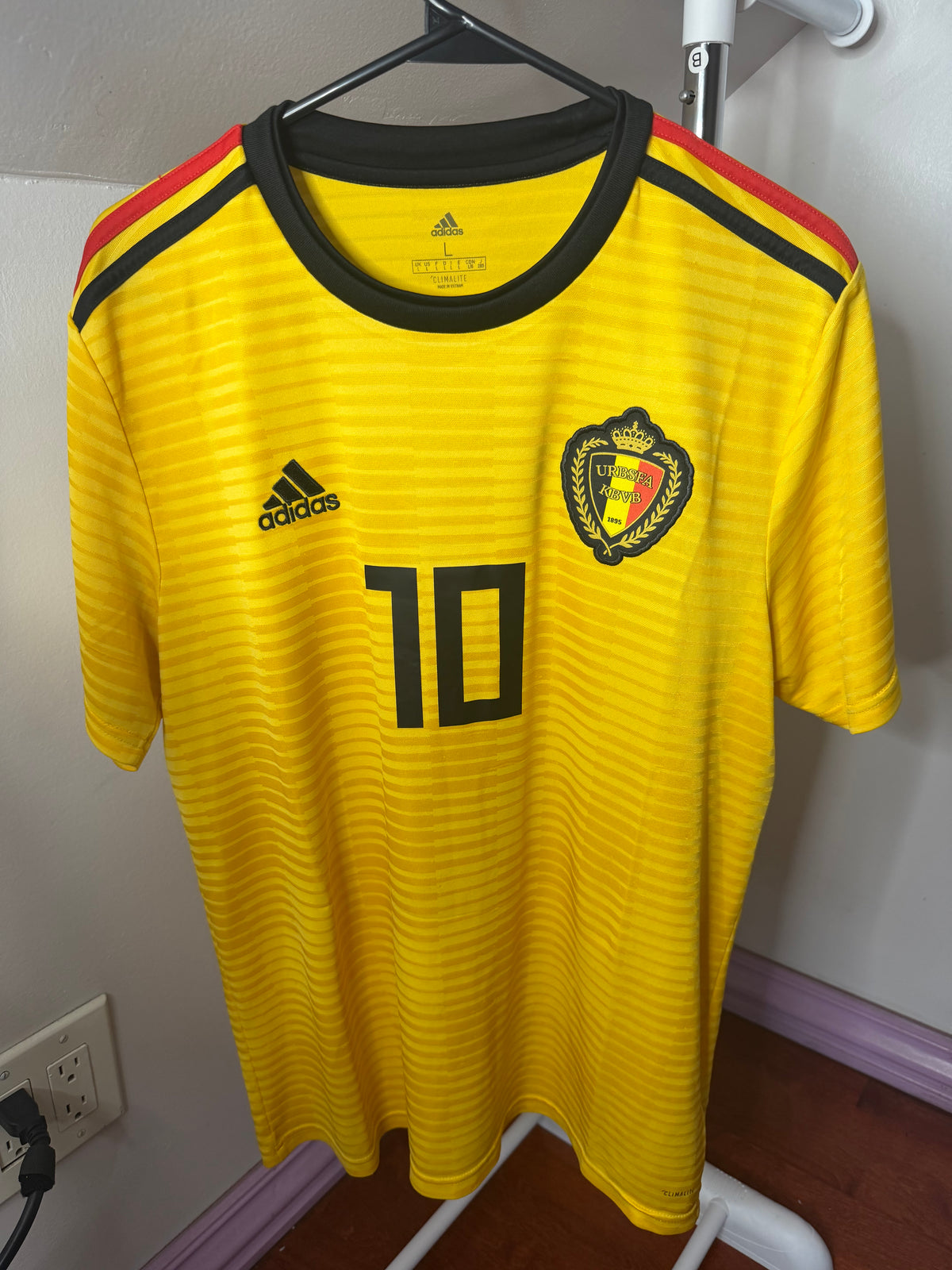 Authentic Belgium National Team 2018 Away Kit | Hazard#10