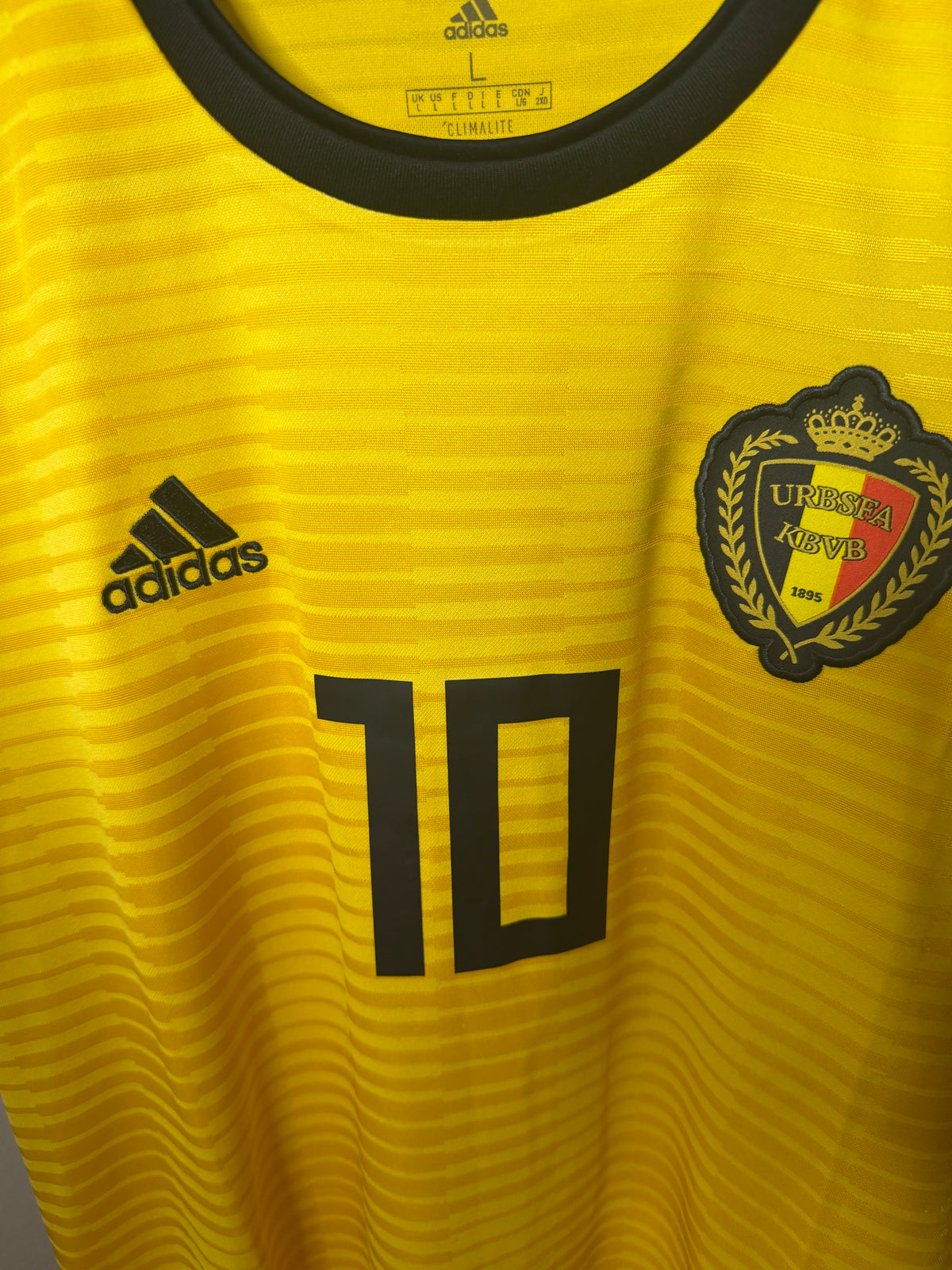 Authentic Belgium National Team 2018 Away Kit | Hazard#10